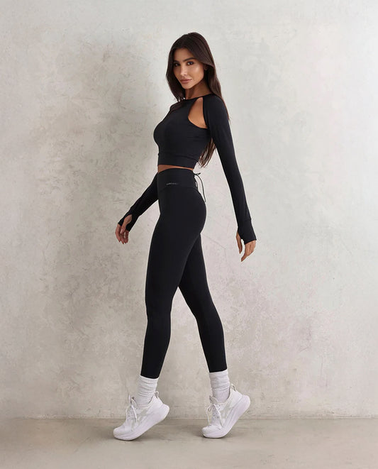 Leggings COS Alto SUPERHOT Blackout Negro CAL5540 UV 50+